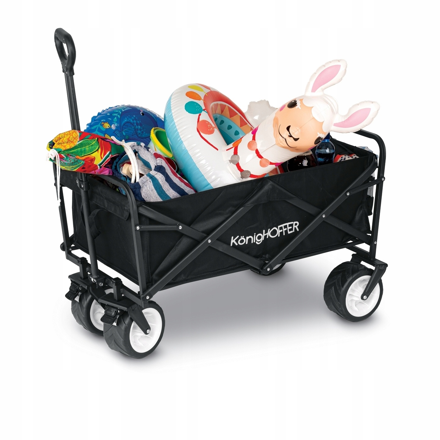 Wózek Plażowy Turystyczny Camping Transportowy Zakupy Składany Konighoffer