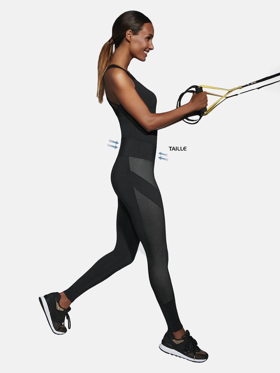 Damskie legginsy sportowe czarne Bas Bleu, r. S