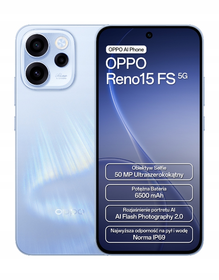 Smartfon Oppo Reno15 Fs 5G 8/512 Gb niebieski
