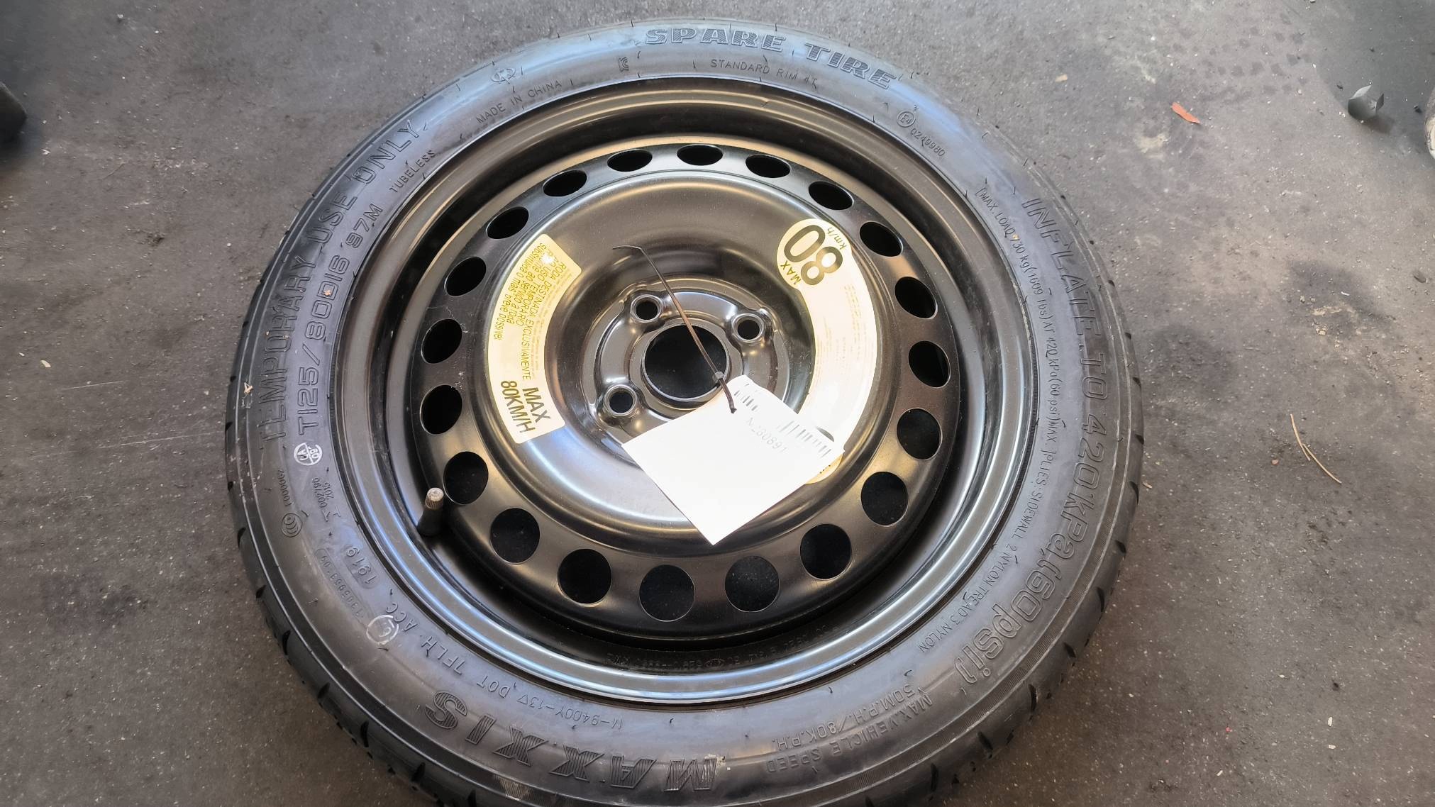 wheel spare 16'' 125/80 KIA STONIC