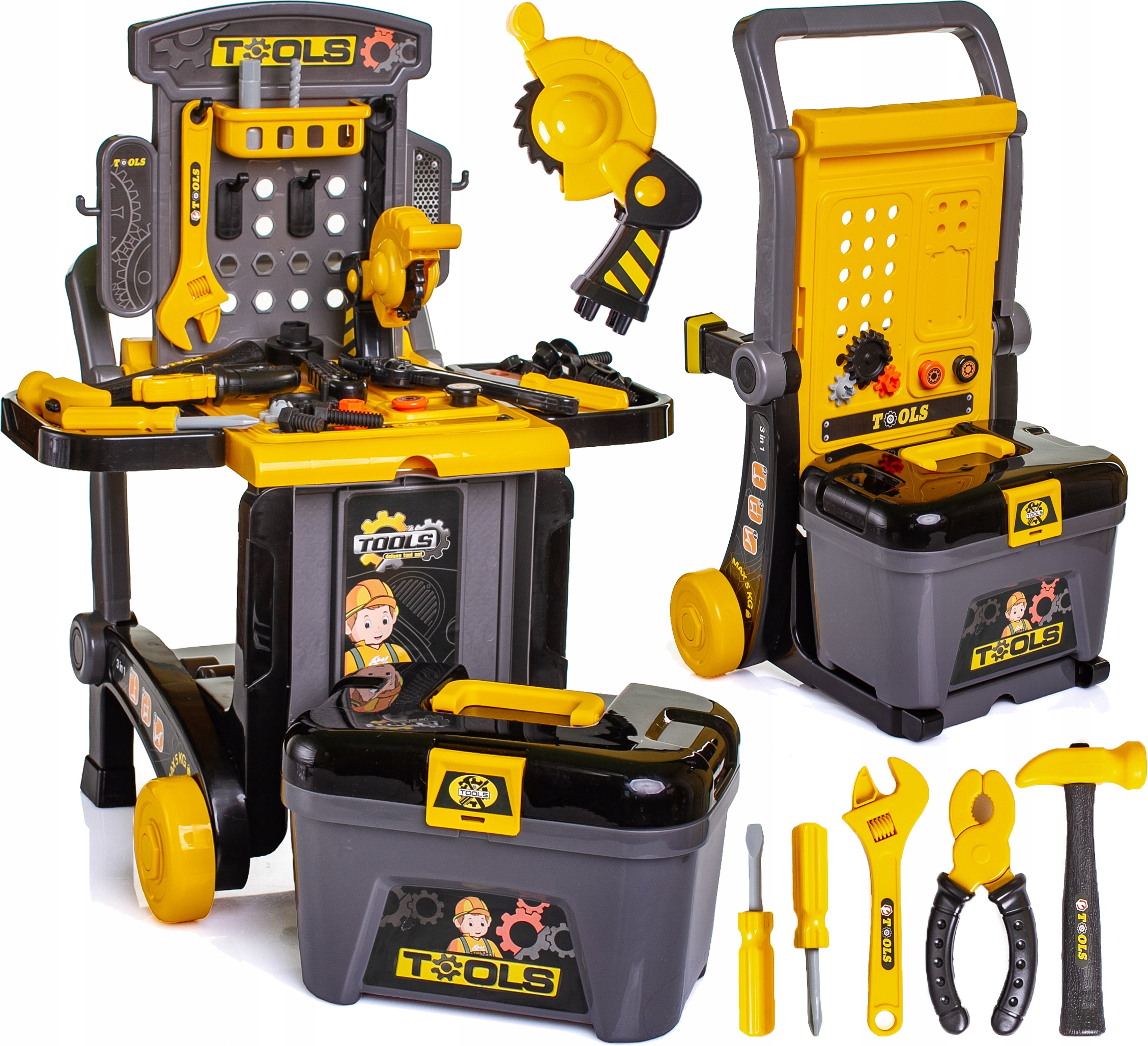 

Duży Warsztat na kółkach Walizka 3w1 narzędzia