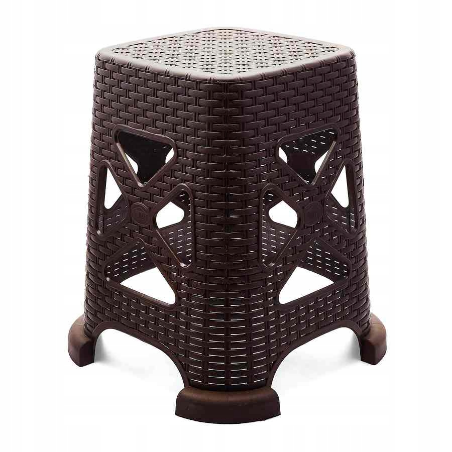 

Taboret duży Rattan 40 x 46 cm brązowy
