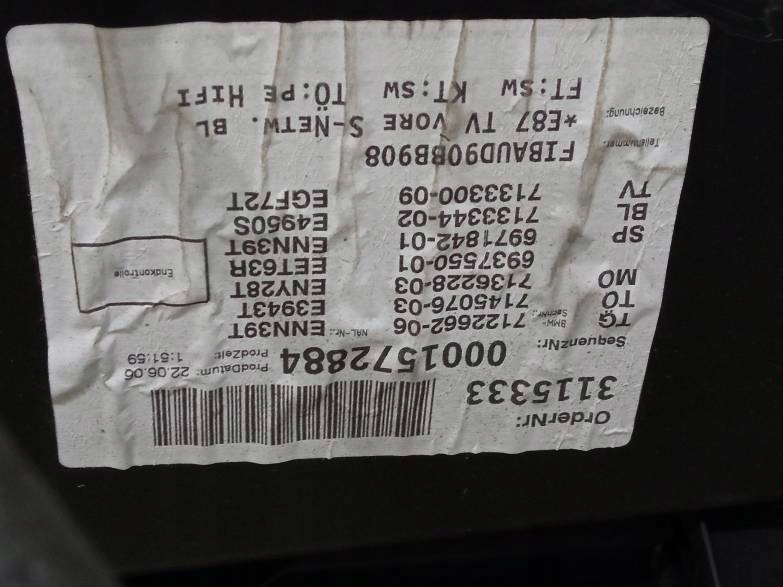 upholstery side left right front 5D 0002572884 Bmw Seria 1 and E87