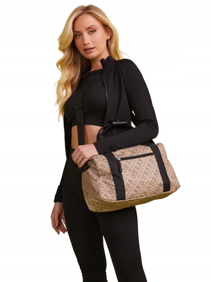 Guess sportovní taška Weekender hnědá
