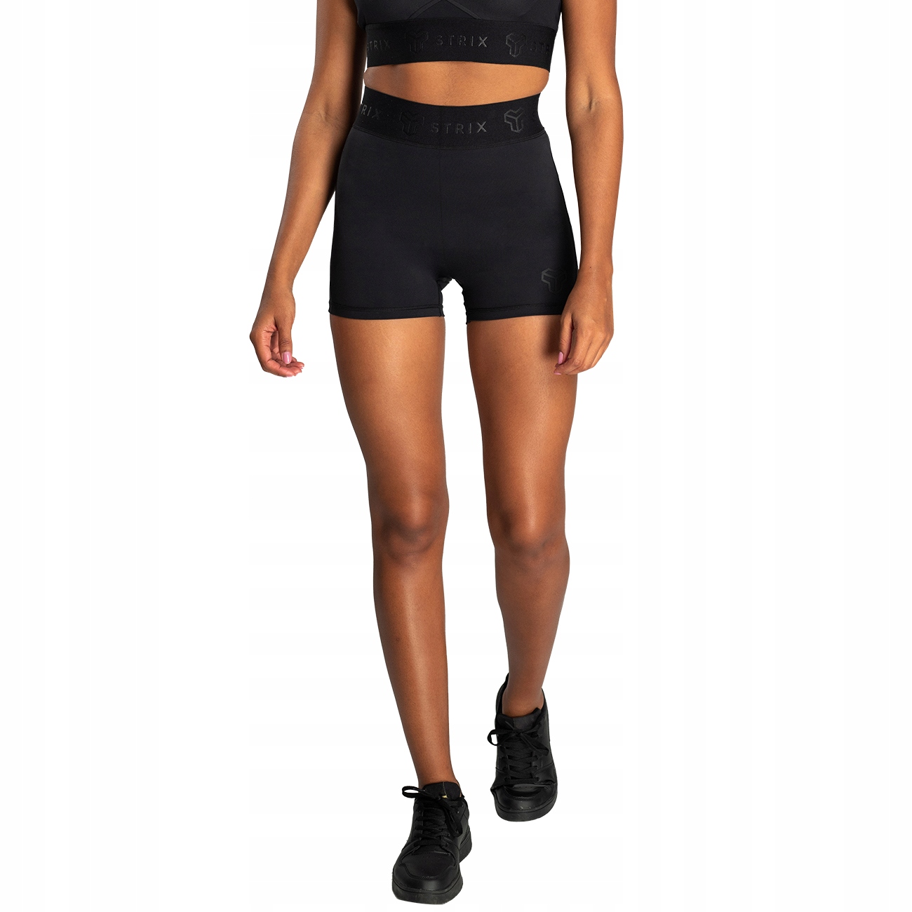 Krótkie Spodenki Damskie Sportowe Czarne Strix S