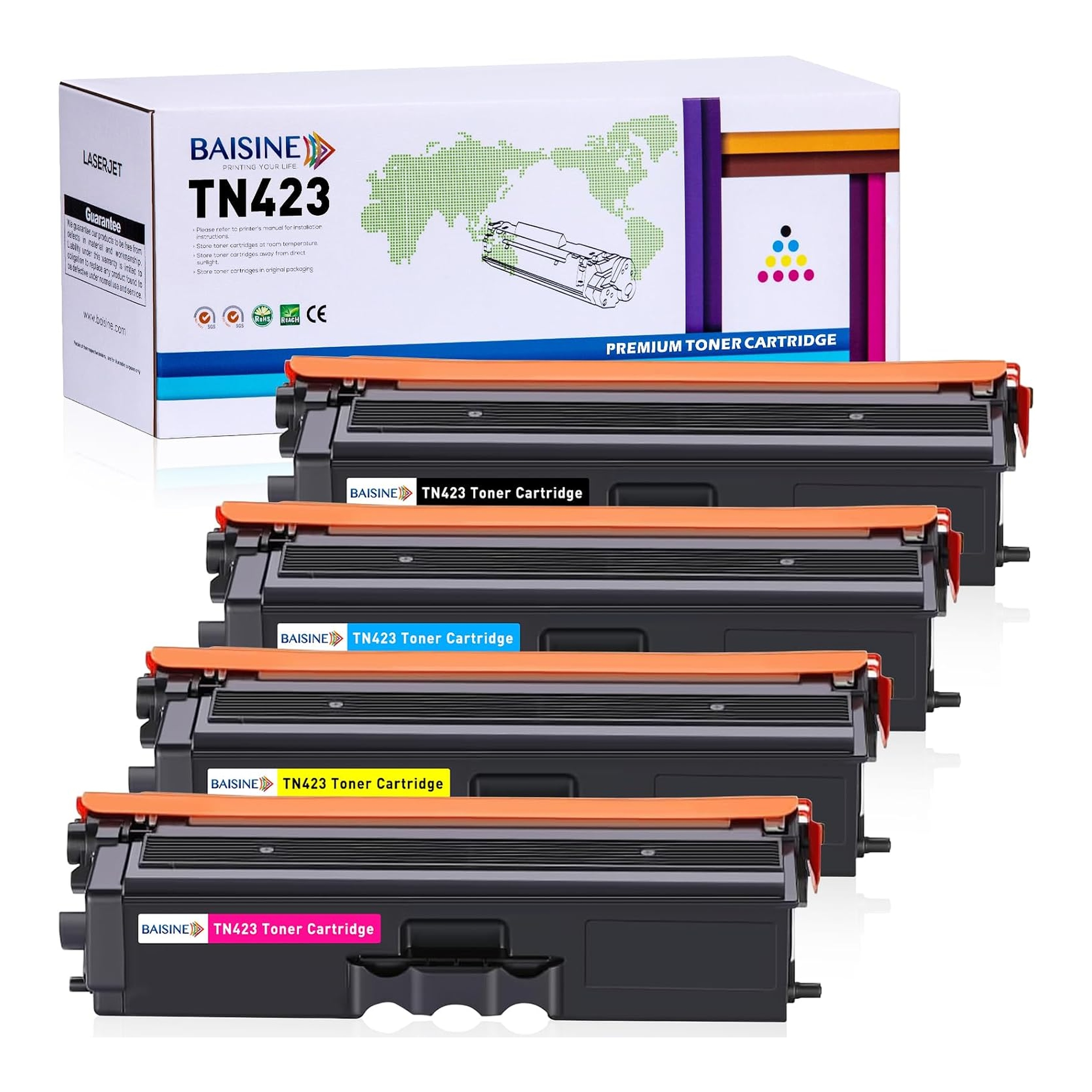 Toner Do Tiskárny Náhrada TN423 Sada 4 kusy Mfc L8690CDW Cmyk Tonery