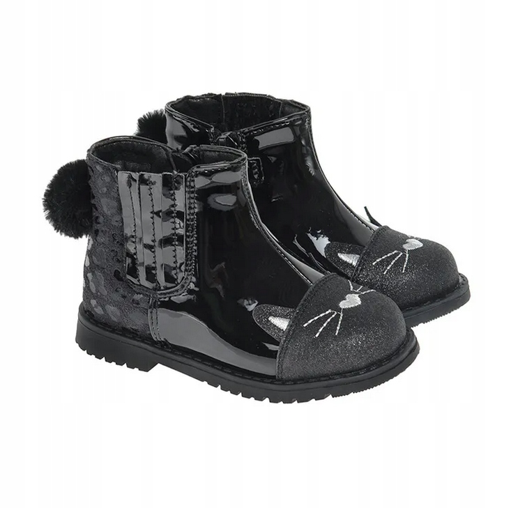Cool Club buty sztyblety dziewczęce czarne ocieplane r 22