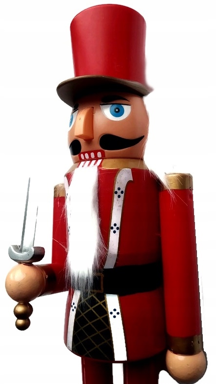 ŚWIĄTECZNY DZIADEK DO ORZECHÓW DUŻY OZDOBA 57CM Szerokość produktu 14 cm