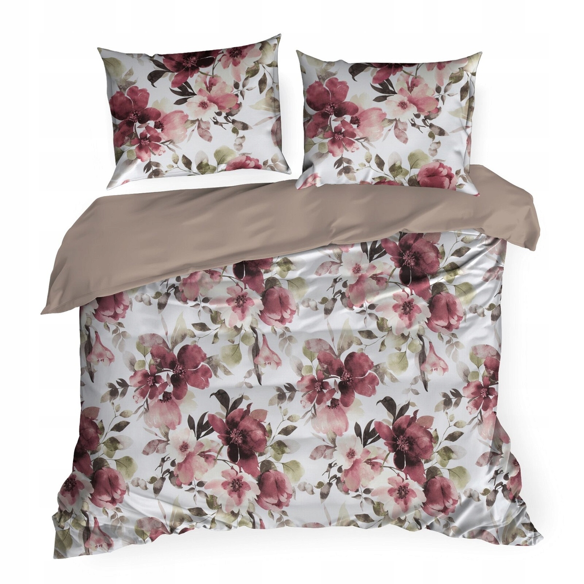 Povlečení 220x200 3 Č. Bavlněný Satén Spring měkký oboustranný komplet