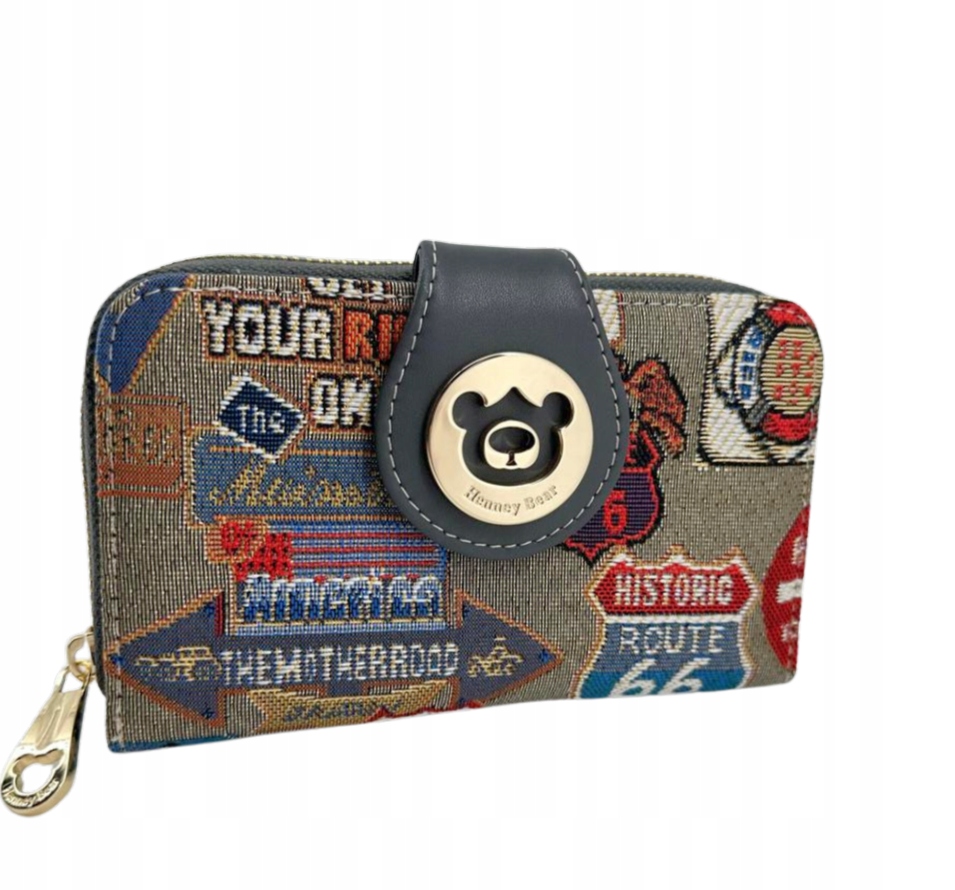 Dámská Středně Elegantní A Prostorná Peněženka Henney Bear