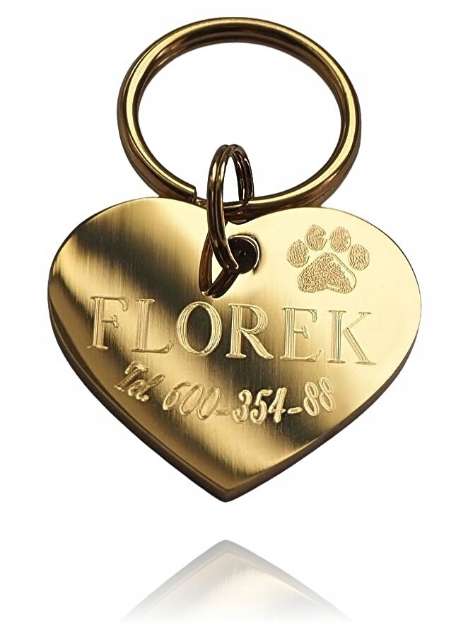 

Adresówka Duży Pies serce stal Dwustronny 2