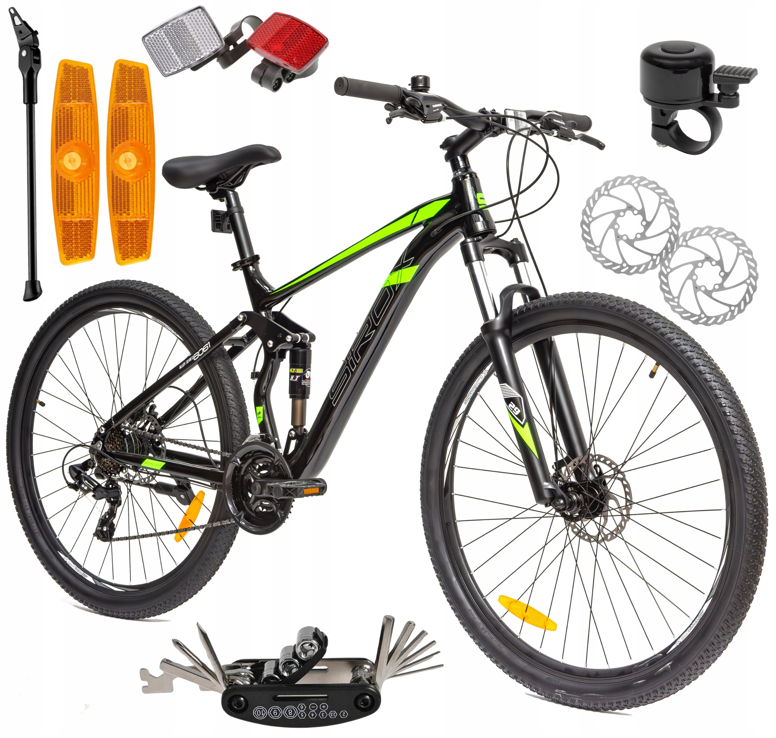 Rower Męski Damski Górski Koła 29" Mtb Full Amory Shimano Tarcze Aluminium