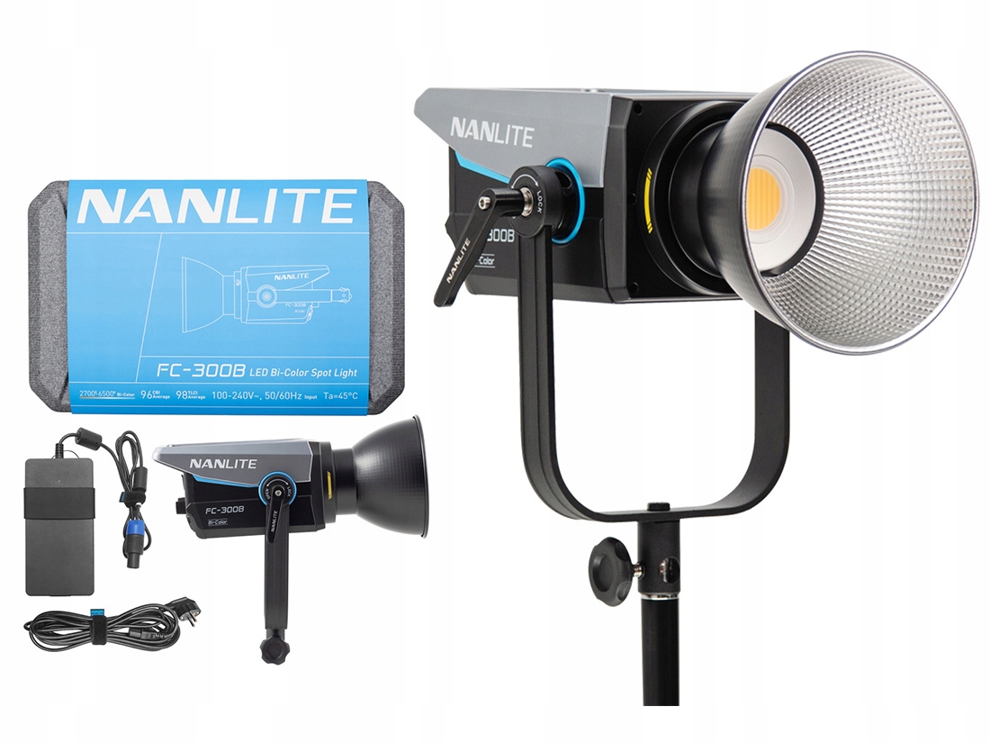 Lampa Led Nanlite FC-300B Bi-color Spot Light 2700-6500k 350W bowens