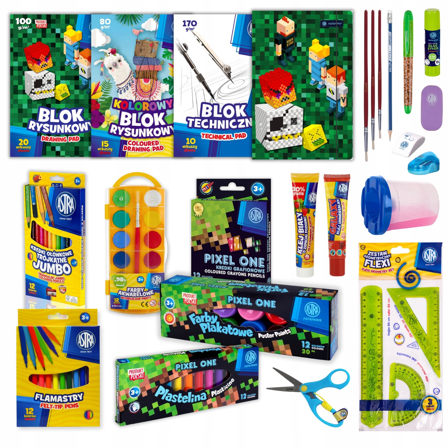 ASTRA ШКОЛЬНАЯ СУМКА XXL БОЛЬШОЙ НАБОР ДЛЯ ШКОЛЫ ДЕТСКИЙ САД КЛАСС 1 2 3