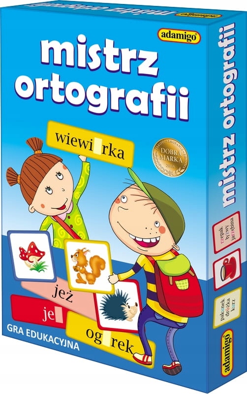 Gra planszowa edukacyjna mistrz ortografii ortografia Adamigo