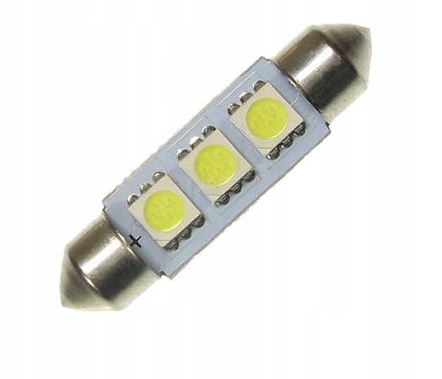 Dioda Led żarówka samochodowa C5W 36mm rurka SMD5050 12V biała rurkowa