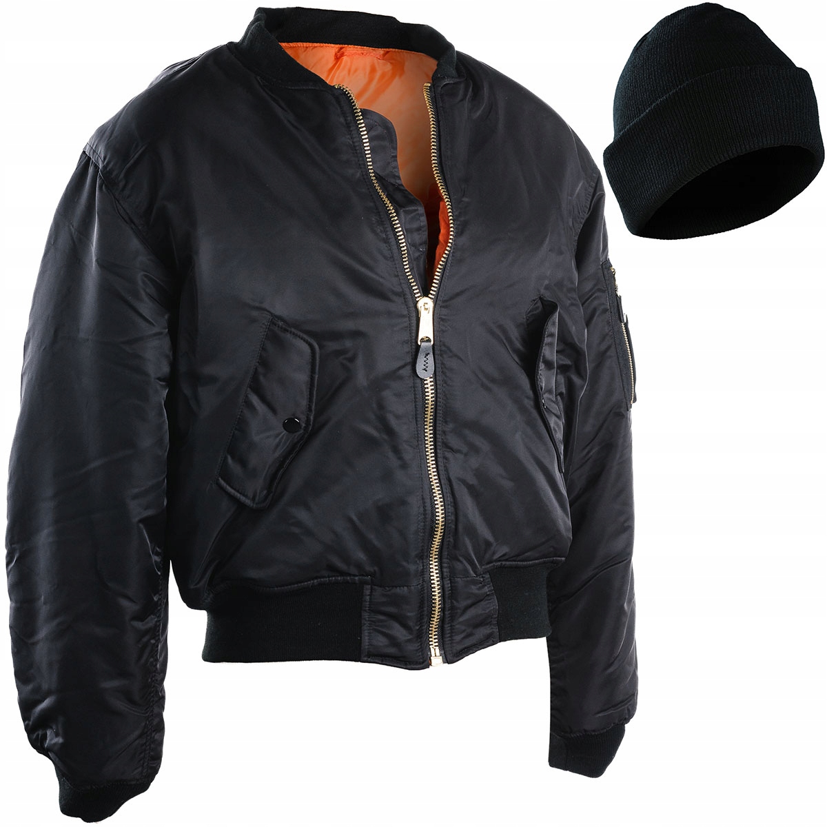 Bomber vojenská bunda Mil-Tec MA1 Basic Us Army Flyers Flek Černá 4XL