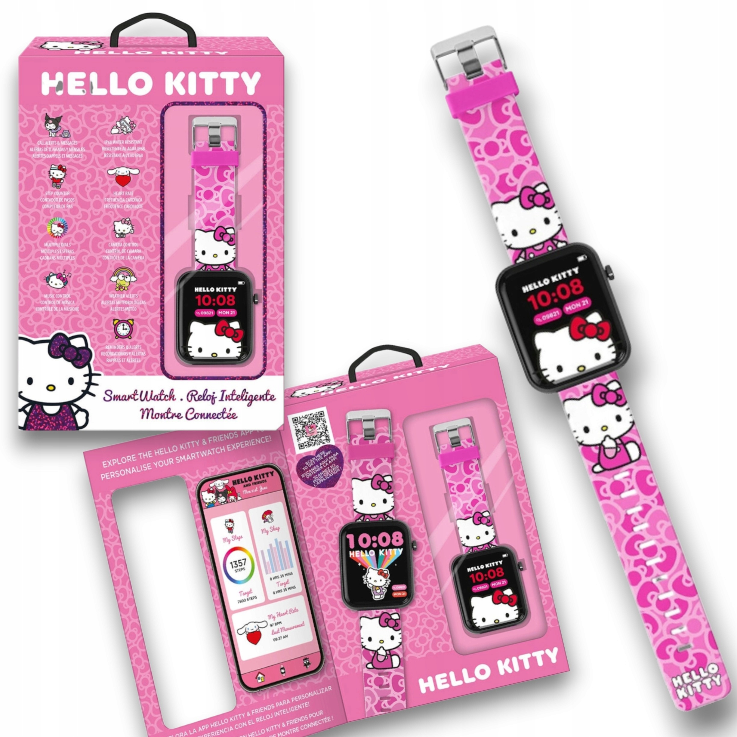 Chytré Hodinky Hello Kitty dětské hodinky s aplikací Bluetooth pro děti