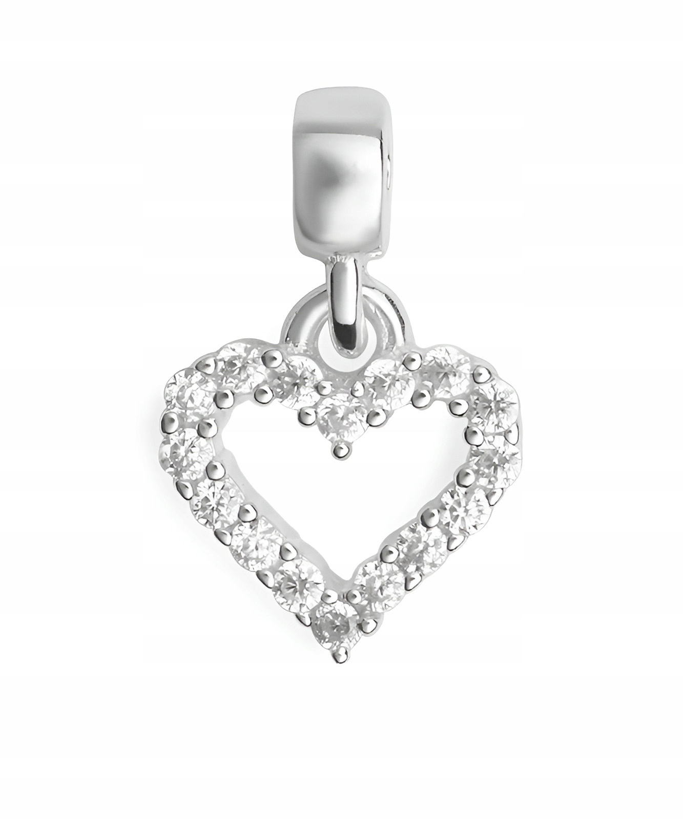 Přívěsek Daniel Wellington Heart Contour Crystal Charm Silver
