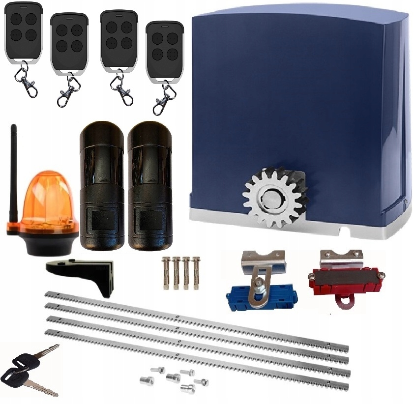 Napęd Automat Bramy Przesuwnej Argo K2208 4 piloty lampa WiFi 4 listwy pods