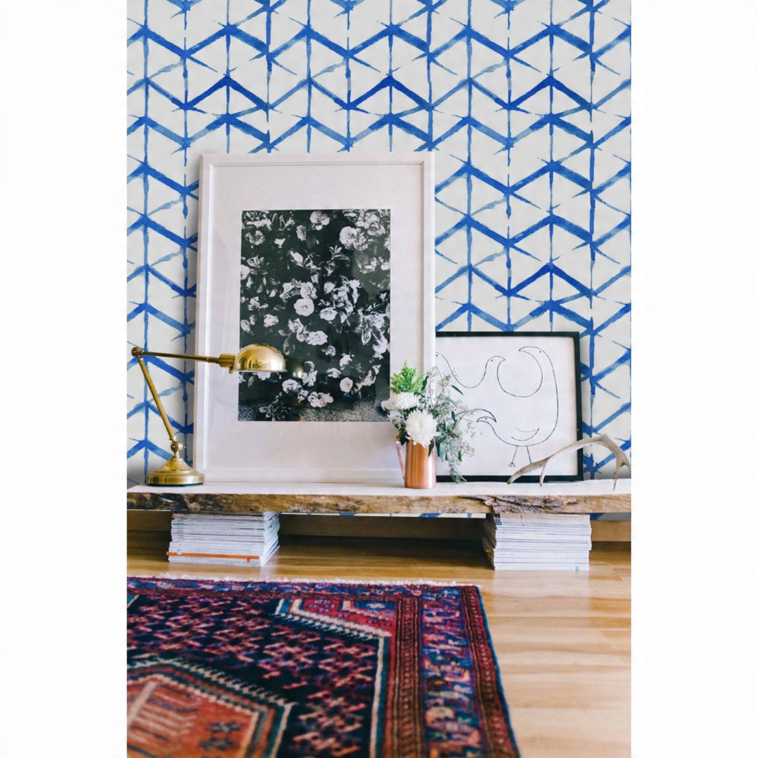 

Fototapeta ścienna Geometryczne shibori 416x254 cm