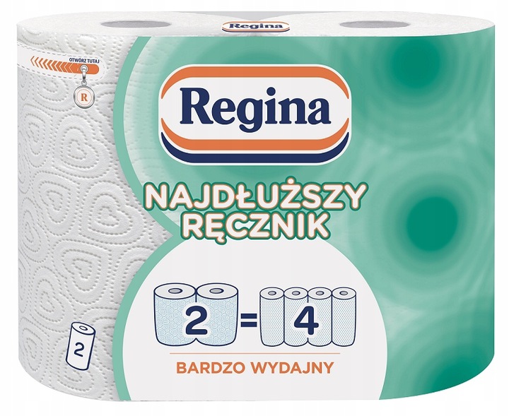 

Regina Ręcznik Papierowy Biały Najdłuższy 2 Rolki