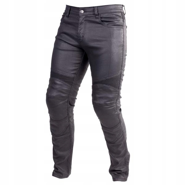 Motocyklové nohavice Džínsy Ozone Rusty Waxed Black 38 (XXL), voskované džínsy