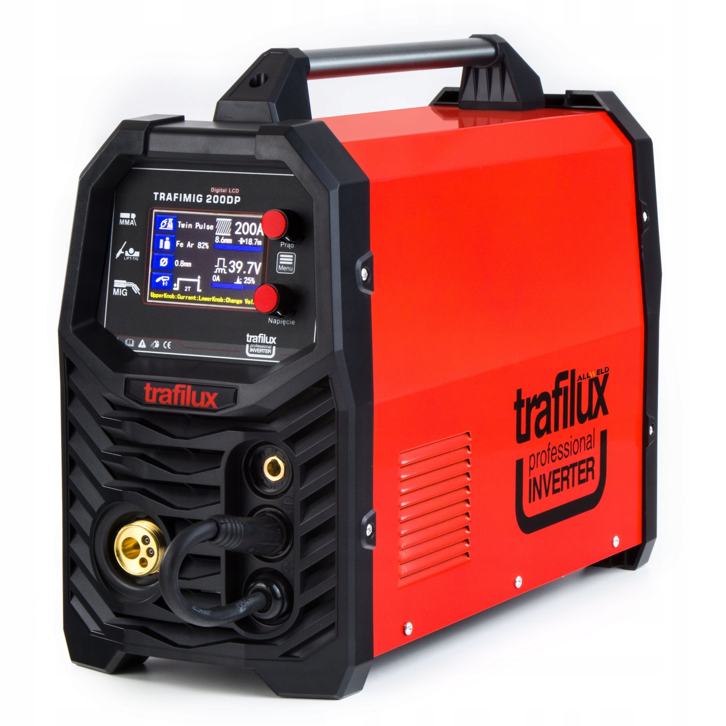 SPAWARKA INWERTOROWA INWERTER TRAFILUX MIG 200 DUAL PULS MMA TIG SYN 200A Metody spawania MIG/MAG MMA TIG