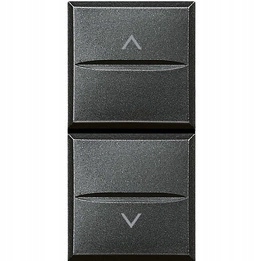 Axolute Tlačítko dvojité s blokováním 1 modul Axial Antracit Bticino HS4037