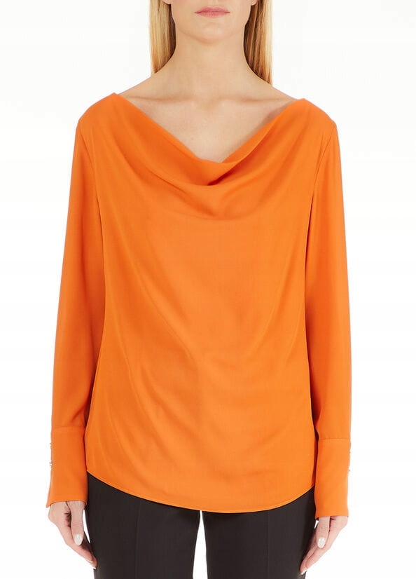 Liu Jo Oranžová Halenka Splývavý Výstřih (36)