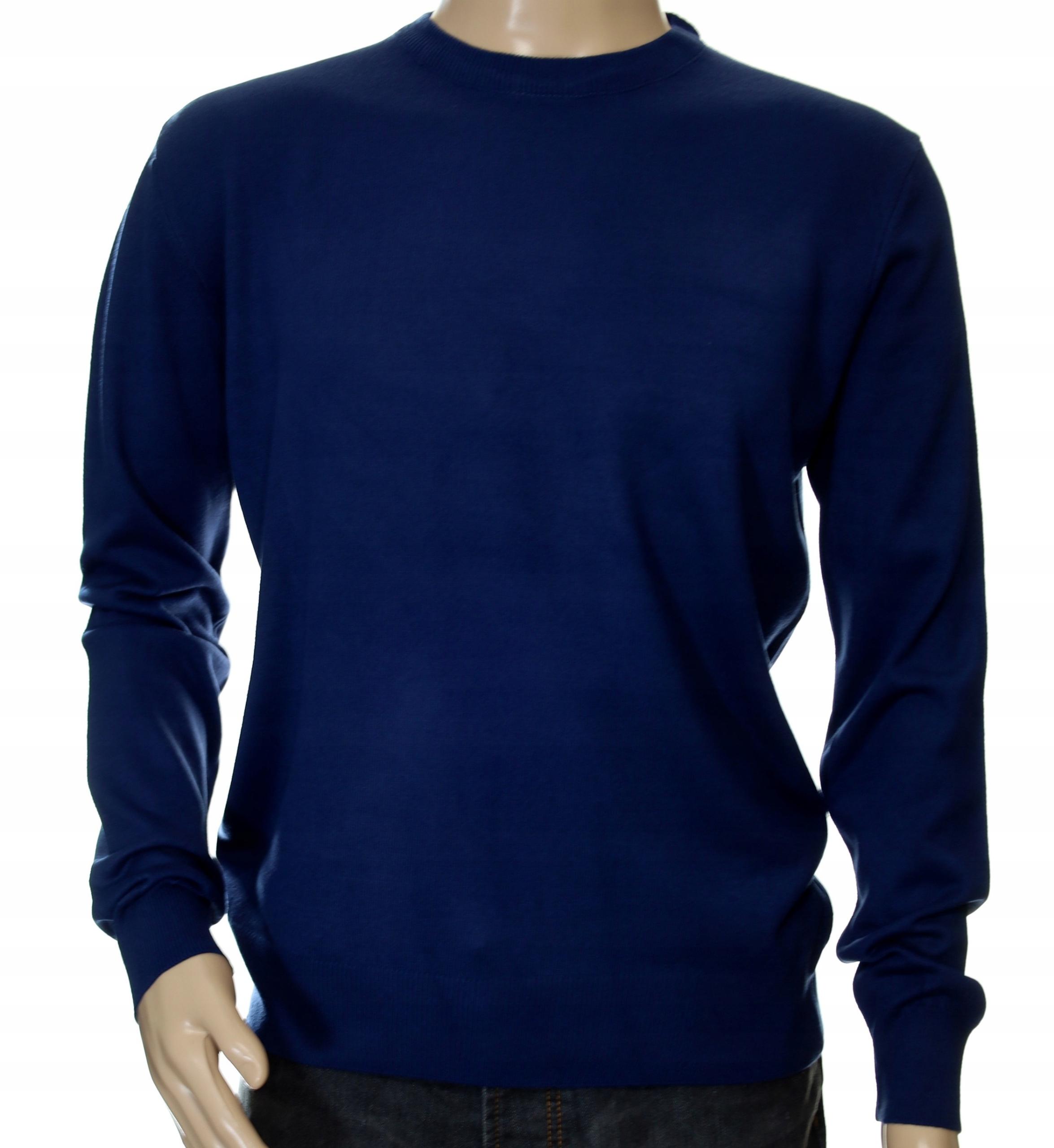 Pánský svetr z kašmíru a merino vlny, kašmírový, velikost XL, tmavě modrá 103