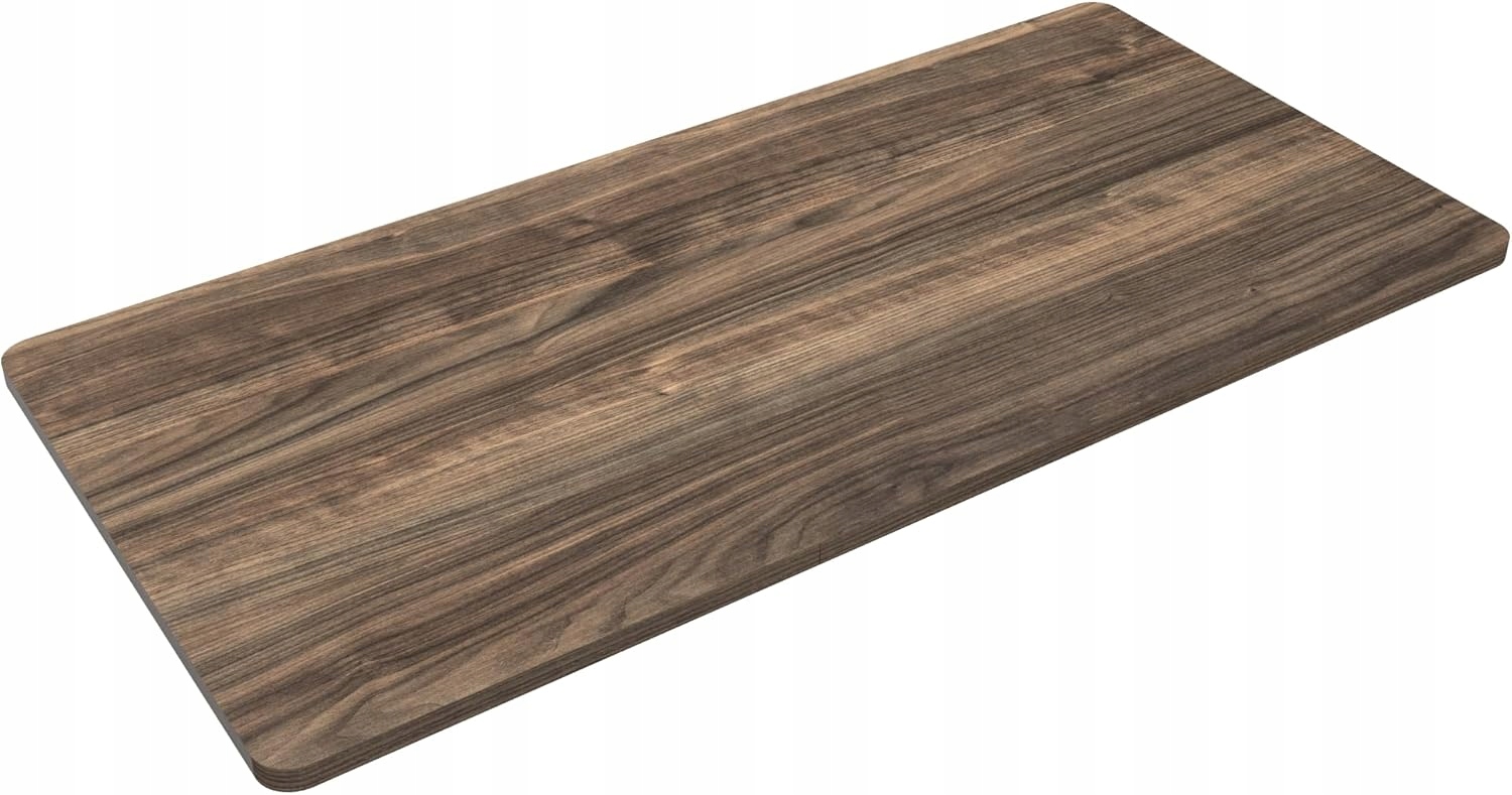 BLAT DO BIURKA ERGONOMICZNY 140X70 CM CIEMNY ORZECH BRĄZ 25MM FLEXISPOT