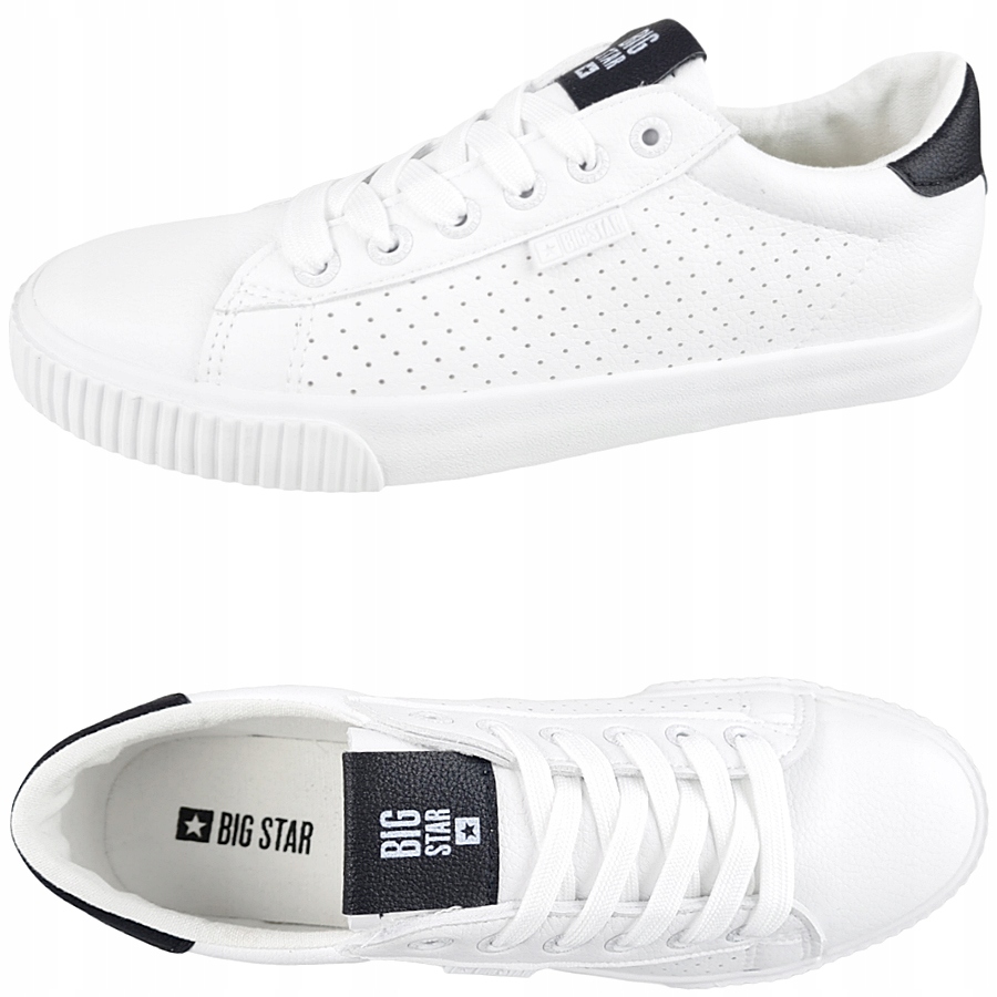 

Trampki Big Star białe buty z ekoskóra HH274071 39