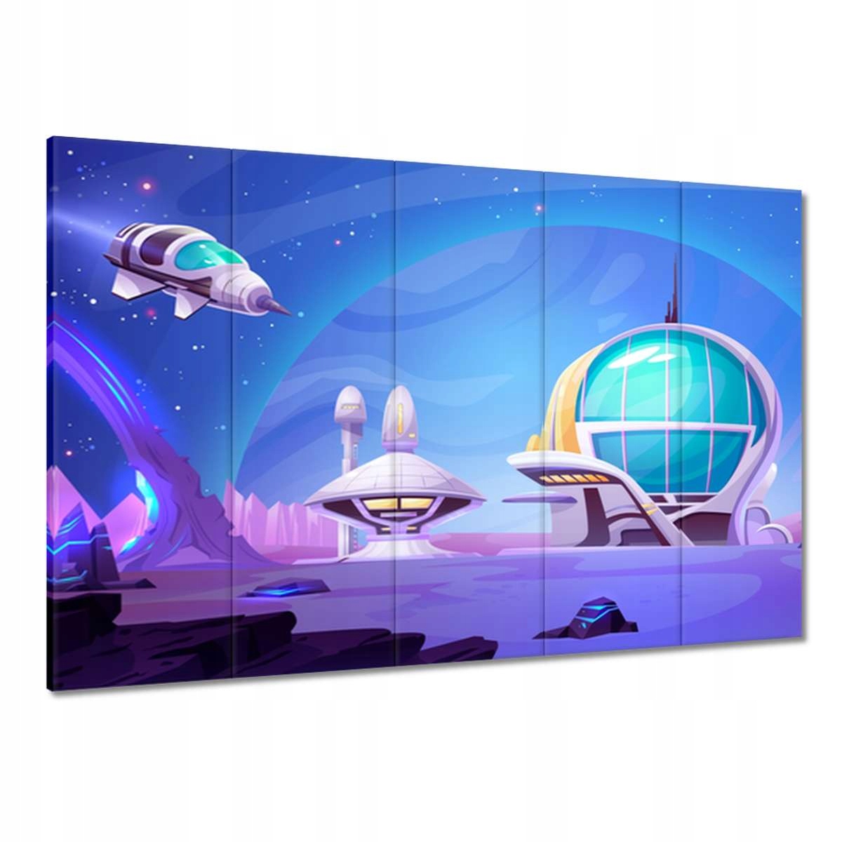 Obrazy 100x70 Vesmírné město na cizí planetě