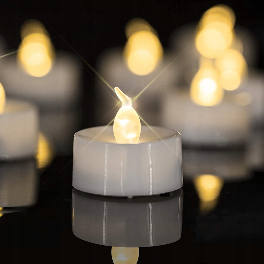 24x ŚWIECZKA LED LAMPKA ZNICZ WKŁAD DO ZNICZA ŚWIECZNIKA TEALIGHT ZNICZ Wysokość produktu 3.5 cm