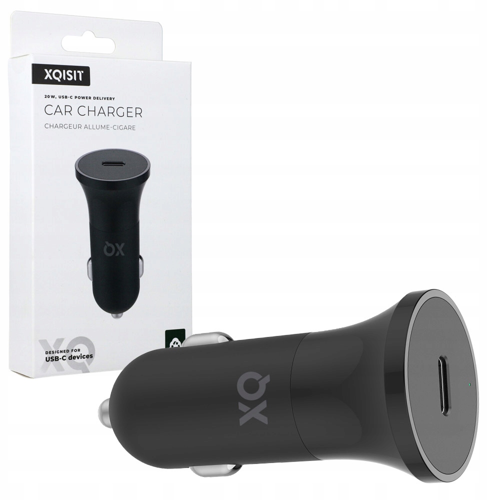 

Ładowarka samochodowa single port Usb-c 20W Xqisit