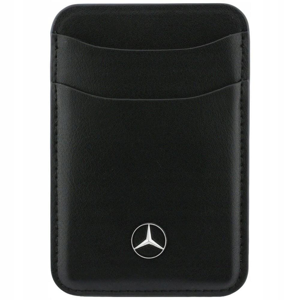 Magnetyczny skórzany portfel wsuwka Mercedes MagSafe na 2 karty,