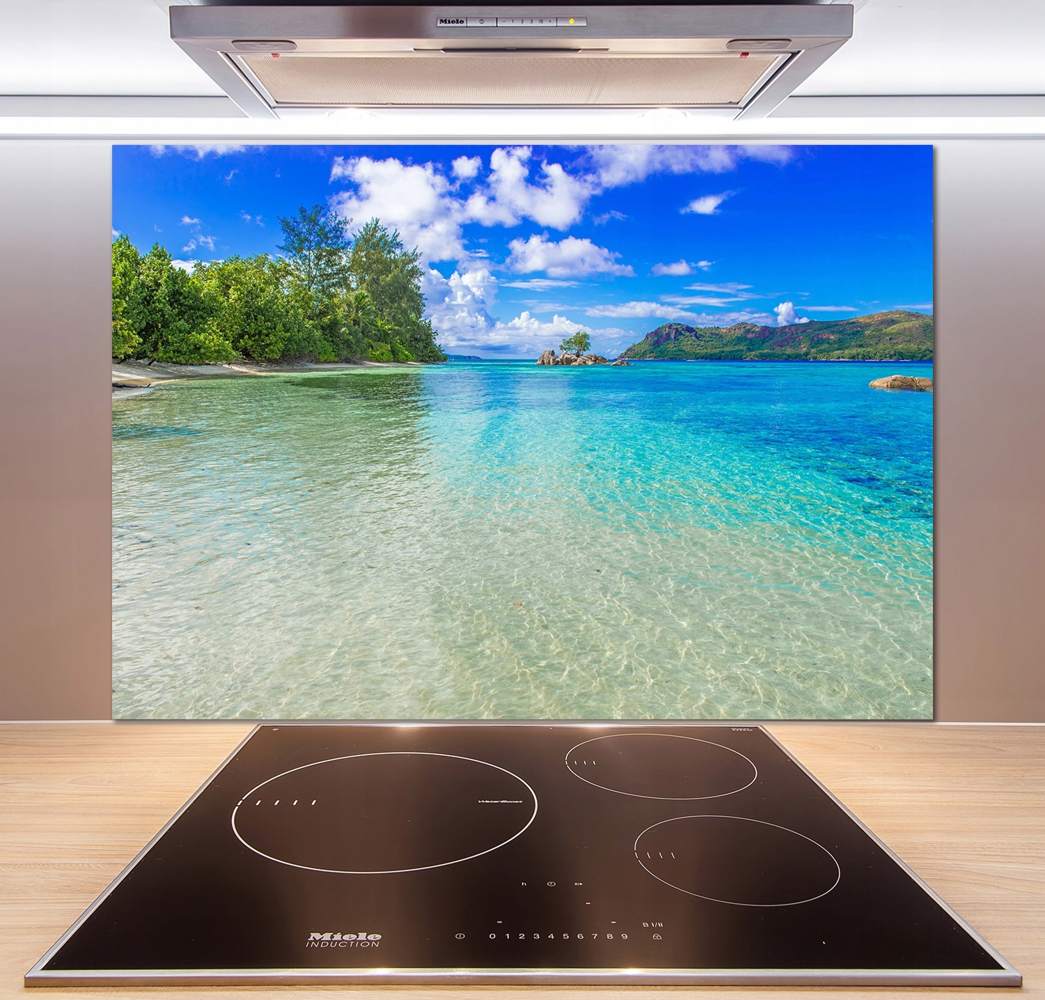 

Panel do kuchni Plaża Seszele 100x70 cm + Klej