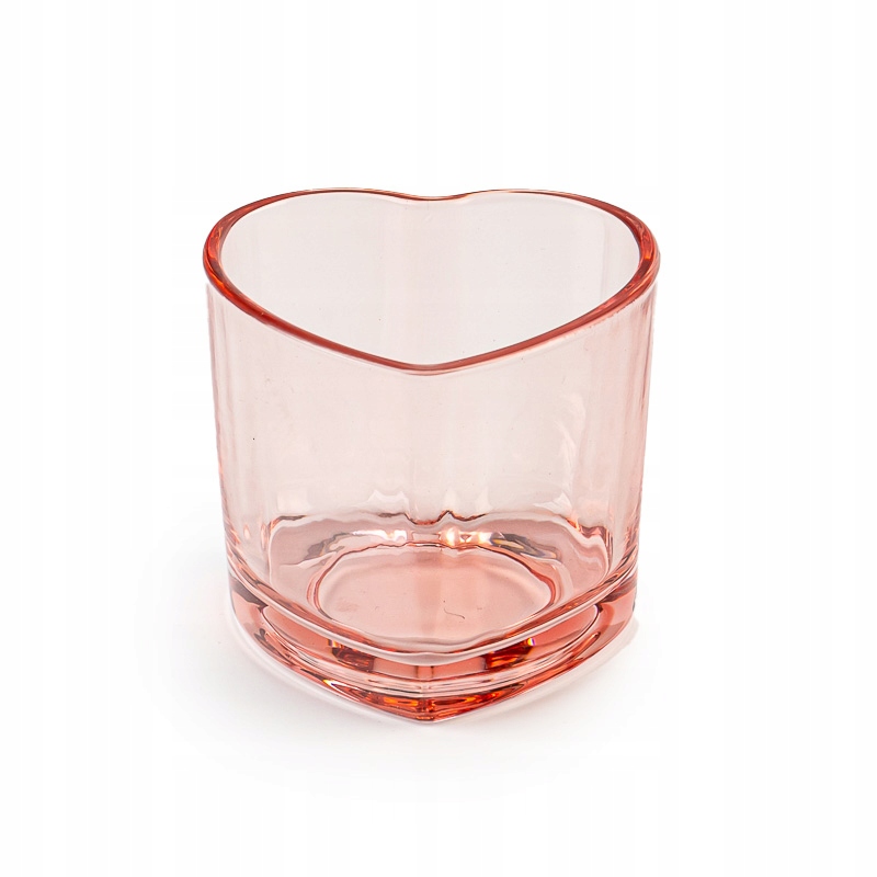 Nádoba Na Sviečky Sklenená nádoba srdce, ružová 160 ml x 48 ks