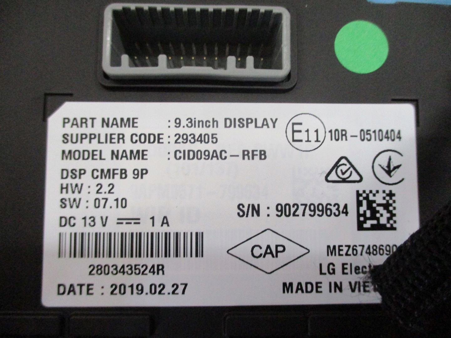 display CLIO V 902799634 280343524R