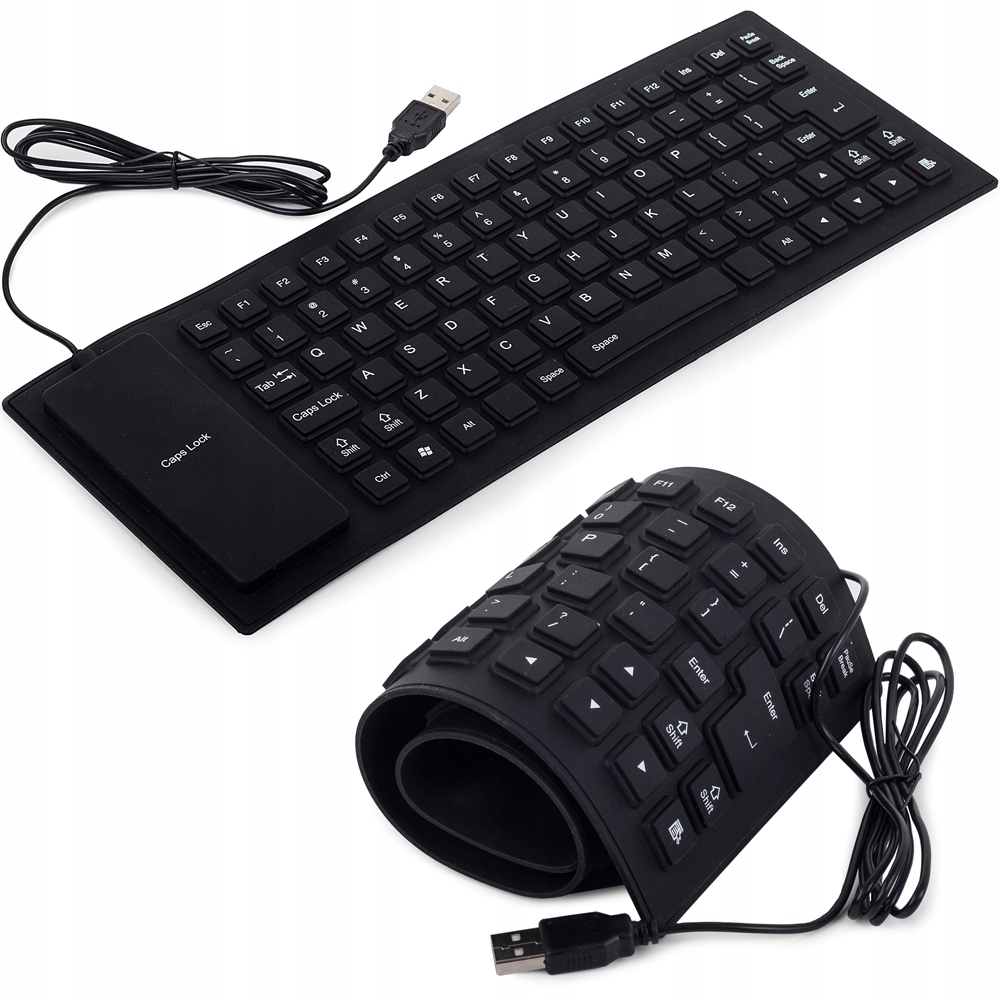

Klawiatura Silikonowa Gumowa Usb Bezgłośna Do Pc