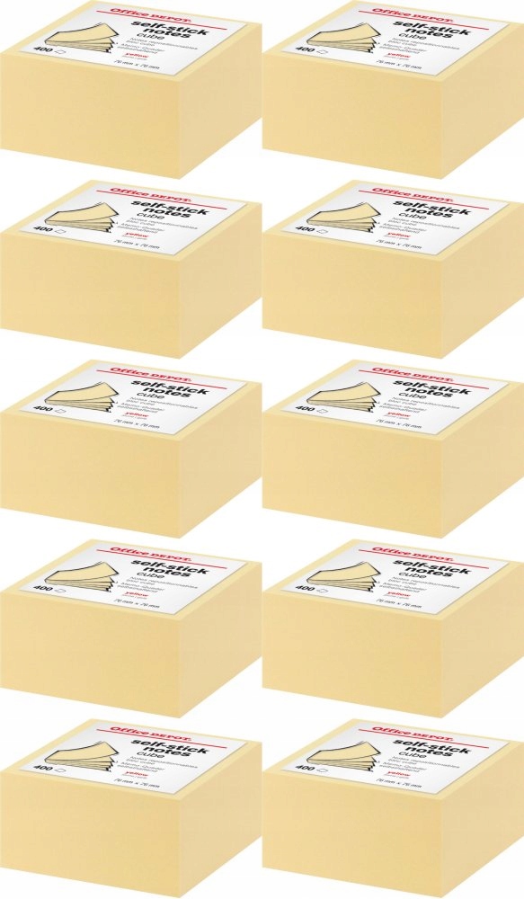 

Bloczek Samoprzylepny 76 x 76 Karteczki 400k x10