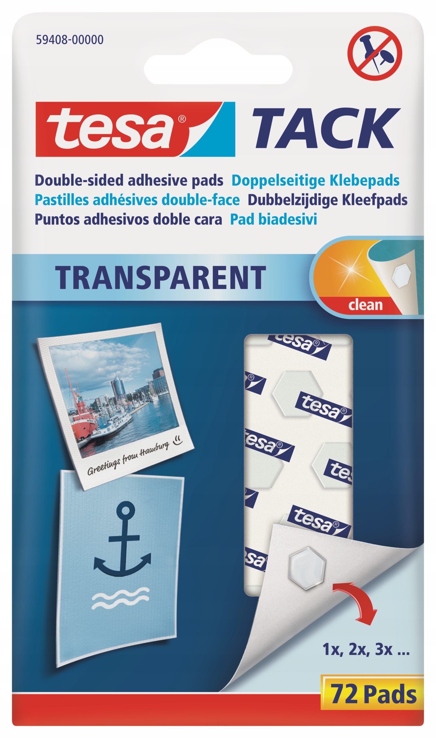

Płatki Samoprzylepne Tesa Transparentne 72szt
