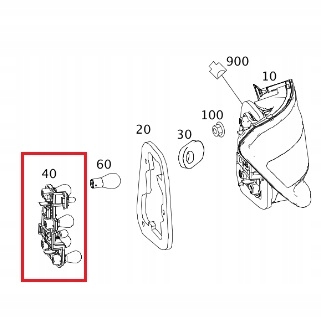 MERCEDES C-KLASA W204 COMBI WAGON Wklad tylnej lampy prawy Stan opakowania oryginalne