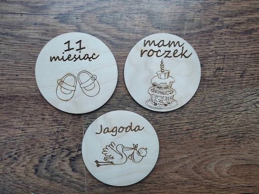 TABLICZKI Z MIESIĄCAMI KARTY DO ZDJĘĆ ALBUMU ROK