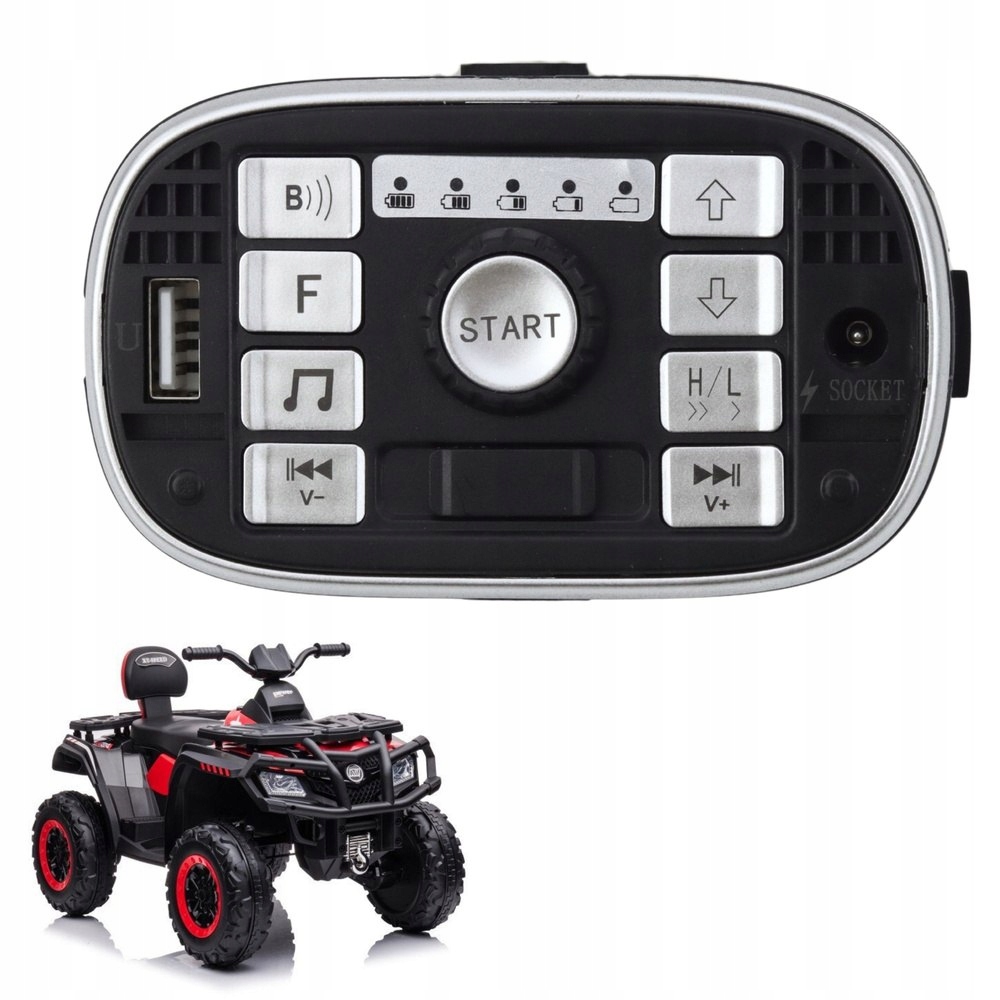 Panel Muzyczny Do Auta Quada Na Akumulator S615 24V Bluetooth MP3 Aux Usb