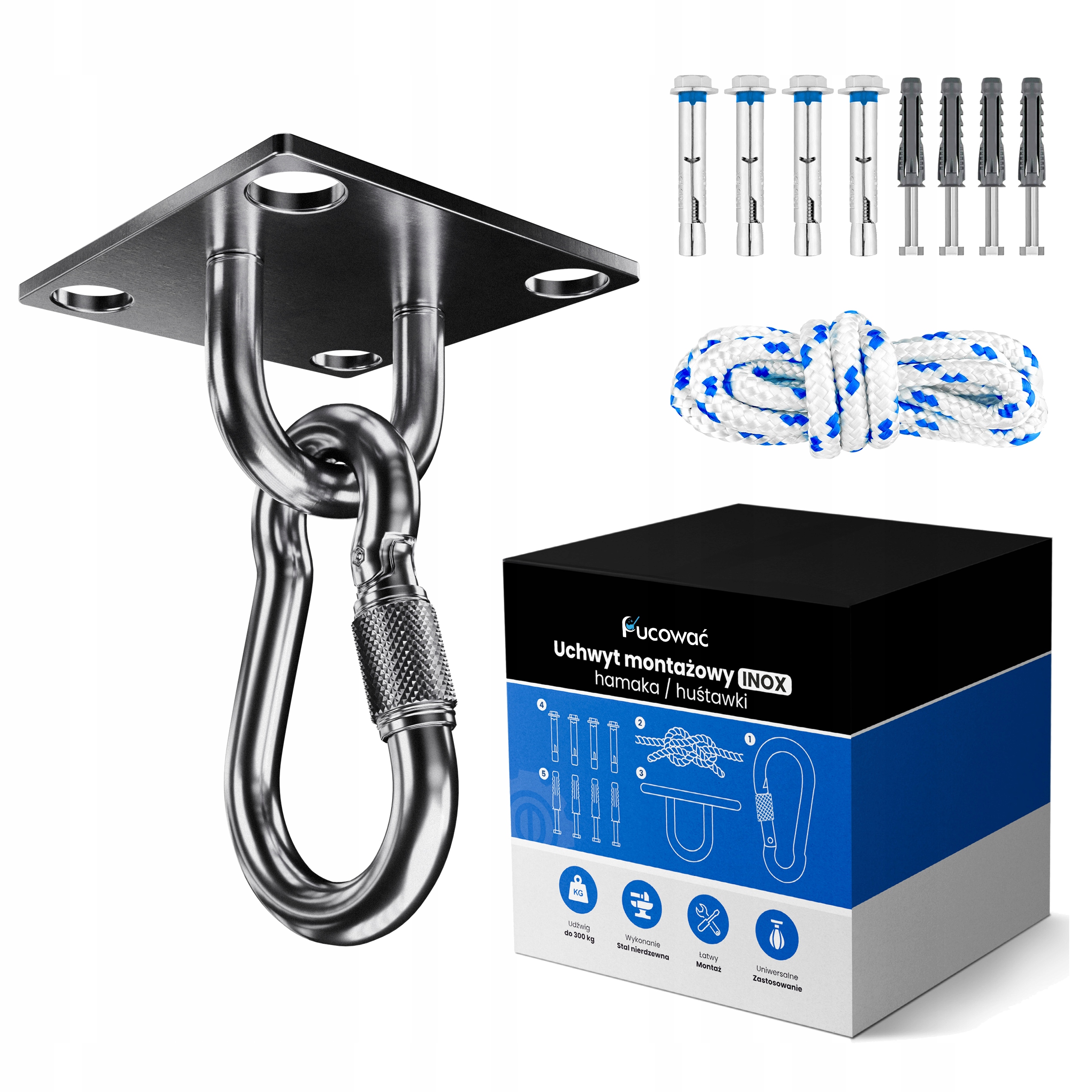 UCHWYT MOCOWANIE HAMAKA HUŚTAWKI FOTELA KOKONU