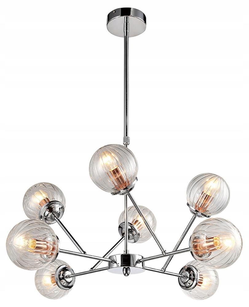 Best Lampa Wisząca 8X40W E14 Chrom+miedź