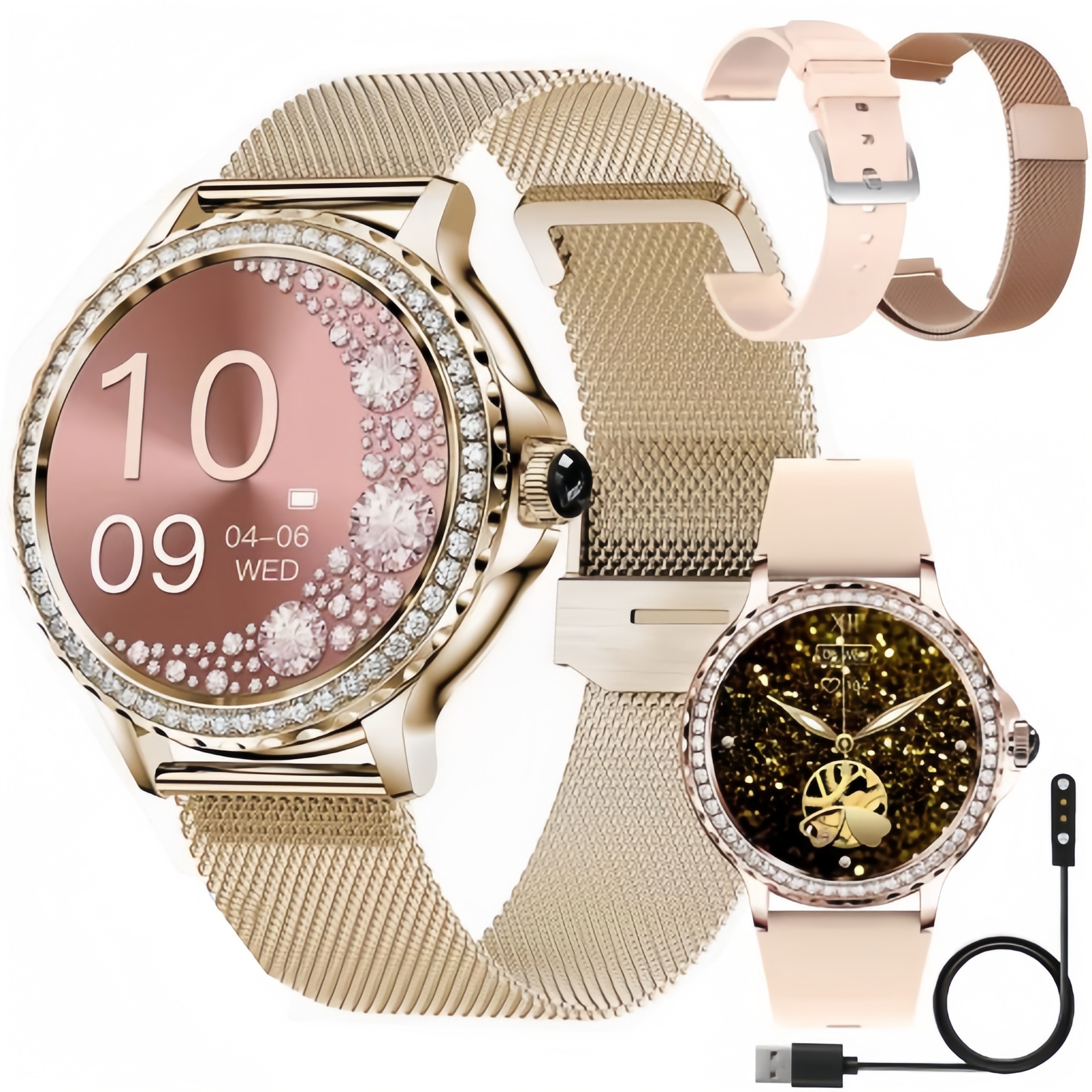 SMARTWATCH ZEGAREK DAMSKI POLSKIE MENU SPORT ROZMOWY PREZENT ŚWIĄTECZNY Stan opakowania oryginalne