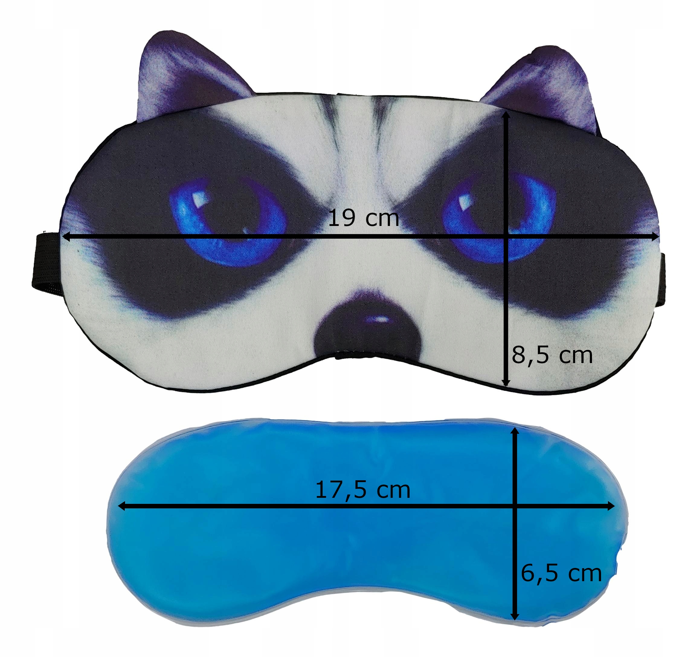 MASKA OPASKA NA OCZY DO SPANIA CHŁODZĄCA Z ŻELEM Kolor wielokolorowy